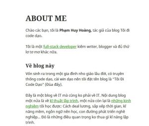 Giới thiệu của blogger nổi tiếng Tôi Đi Code Dạo