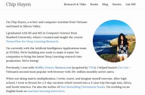 Blogger Huyen Chip nổi tiếng không chỉ vì blog